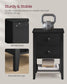 Set of 2 Bamboo Nightstands Ink Black FredCo