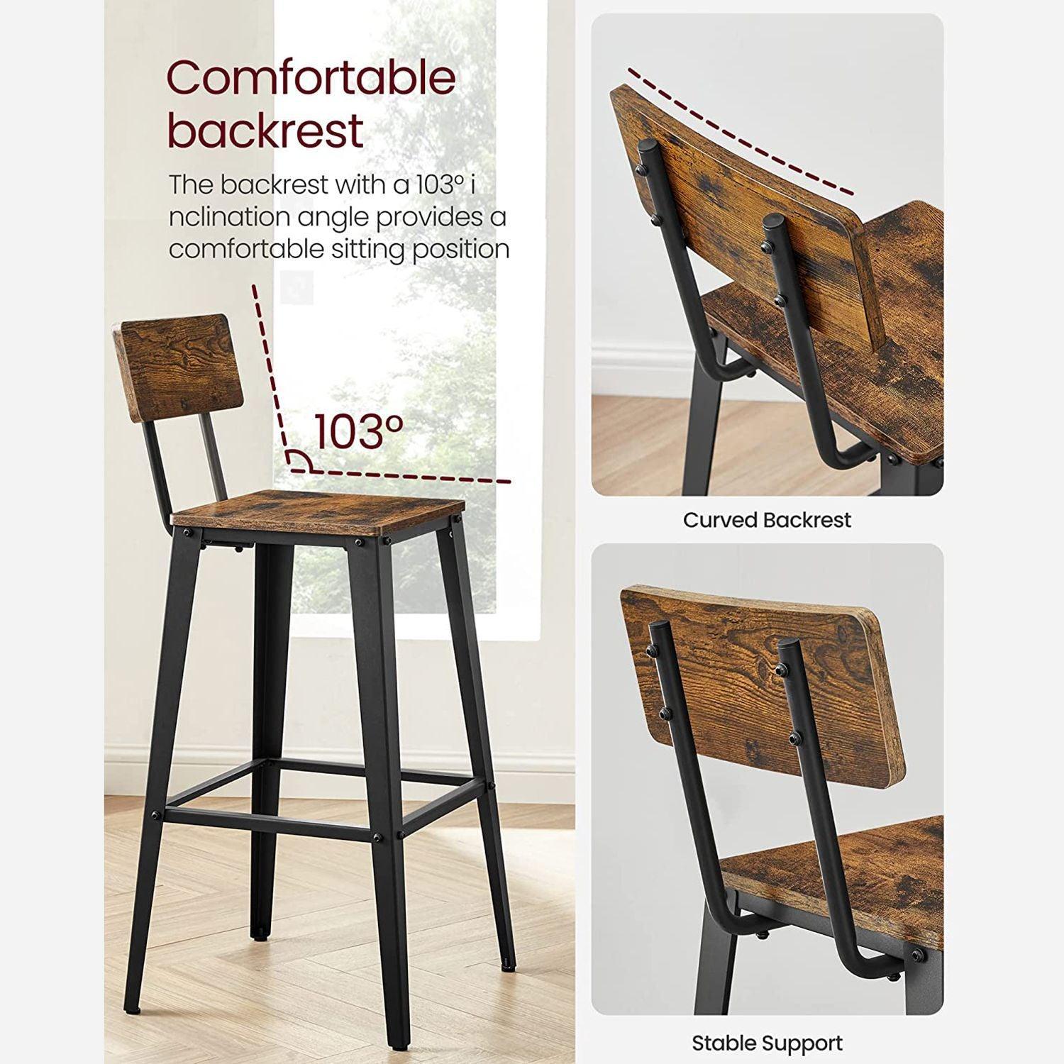 Set of 2 Bar Stools FredCo