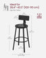 Set of 2 Bar Stools Black FredCo