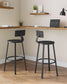 Set of 2 Bar Stools Black FredCo