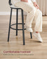 Set of 2 Bar Stools White and Black FredCo