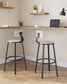Set of 2 Bar Stools White and Black FredCo