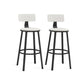 Set of 2 Bar Stools White and Black FredCo