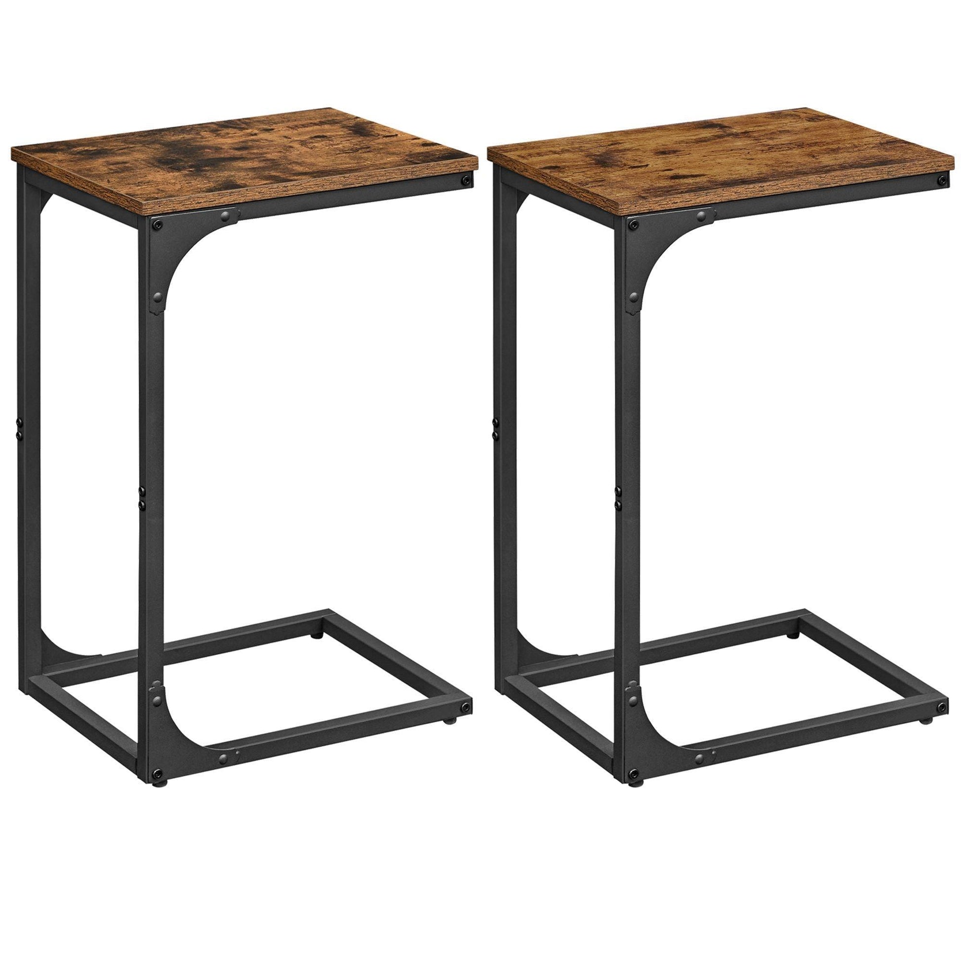 Set of 2 C-Shaped End Table FredCo