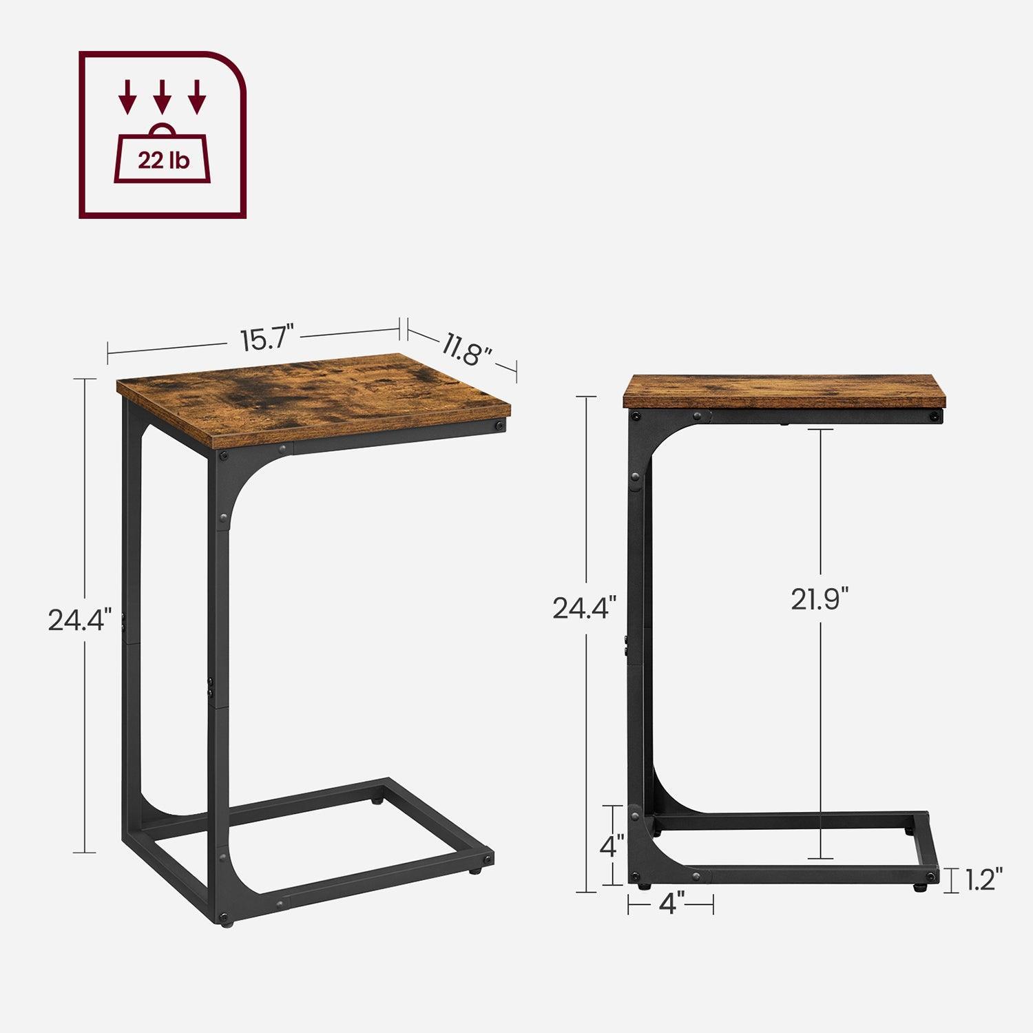 Set of 2 C-Shaped End Table FredCo