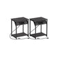 Set of 2 End Table Gray and Black FredCo