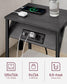 Set of 2 End Table Gray and Black FredCo