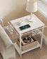 Set of 2 End Table White FredCo