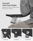 Set of 2 Folding Camping Chairs Max. Capacity 330 lb Ink Black FredCo