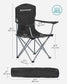 Set of 2 Folding Camping Chairs Max. Capacity 330 lb Ink Black FredCo