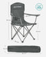 Set of 2 Folding Camping Chairs Max. Capacity 330 lb Slate Gray FredCo
