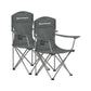 Set of 2 Folding Camping Chairs Max. Capacity 330 lb Slate Gray FredCo