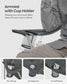 Set of 2 Folding Camping Chairs Max. Capacity 330 lb Slate Gray FredCo