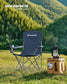 Set of 2 Folding Camping Chairs Max. Capacity 330 lb Twilight Blue FredCo