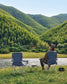 Set of 2 Folding Camping Chairs Max. Capacity 330 lb Twilight Blue FredCo