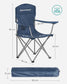 Set of 2 Folding Camping Chairs Max. Capacity 330 lb Twilight Blue FredCo