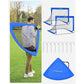 Set of 2 Folding Children's Soccer Goal Blue FredCo