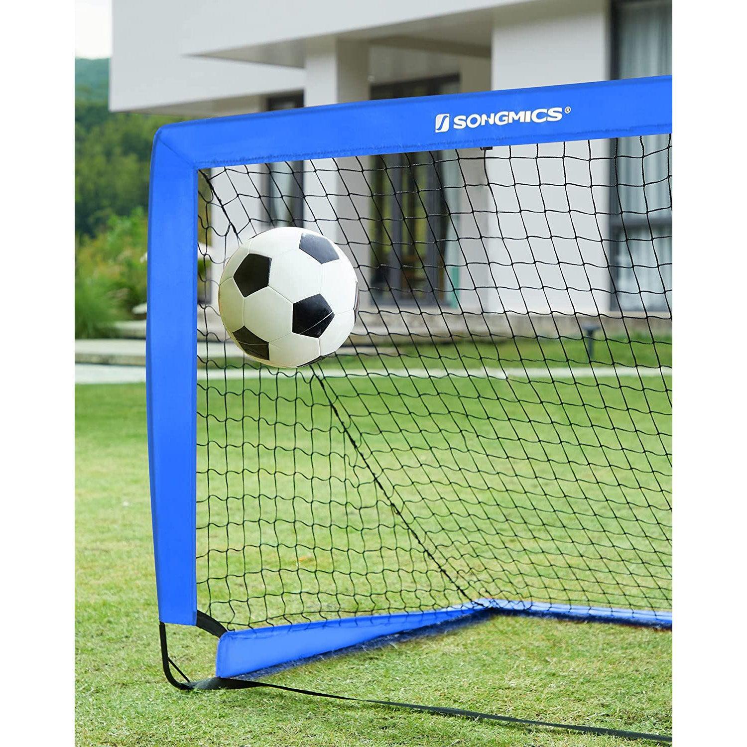 Set of 2 Folding Children's Soccer Goal Blue FredCo