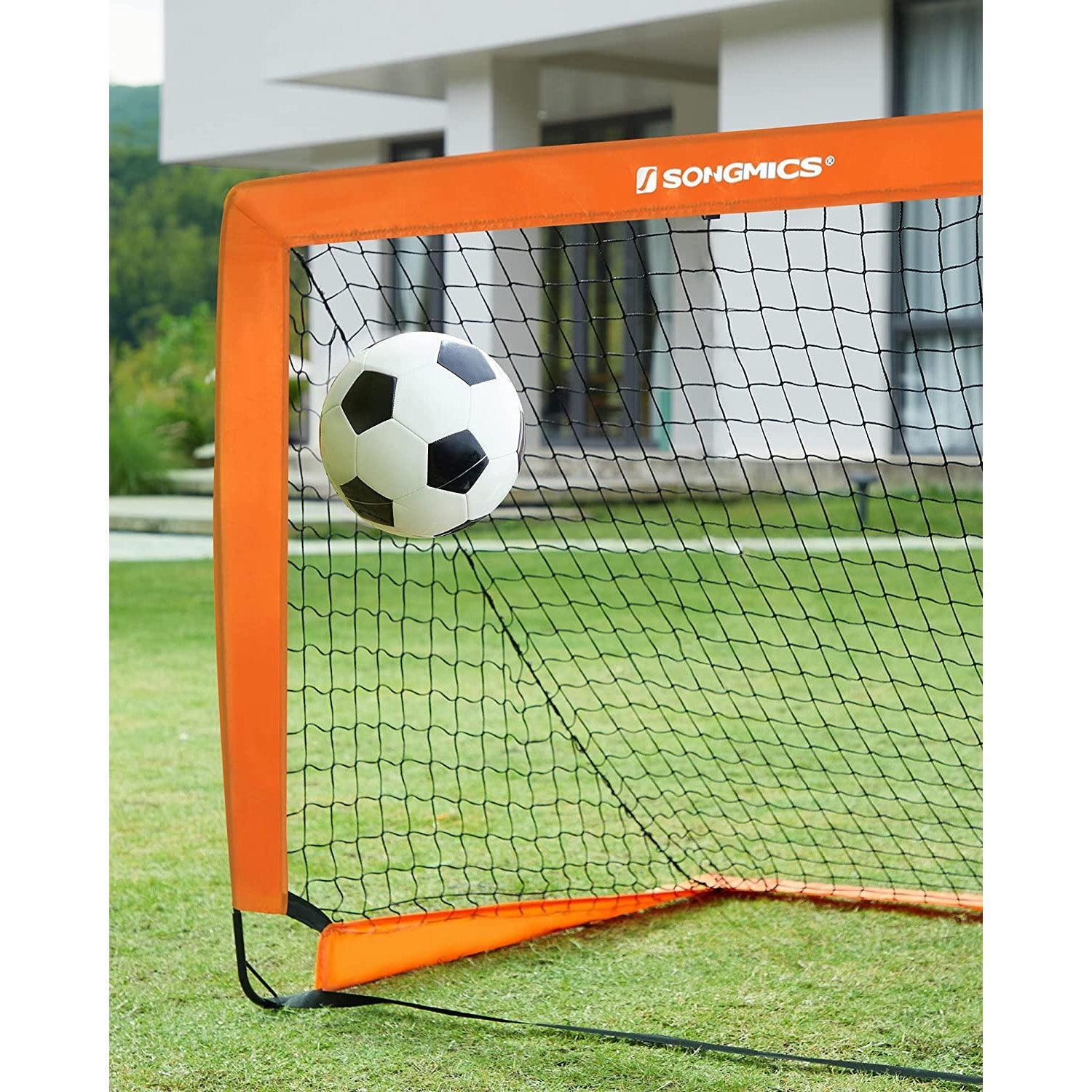 Set of 2 Folding Children's Soccer Goal Orange FredCo