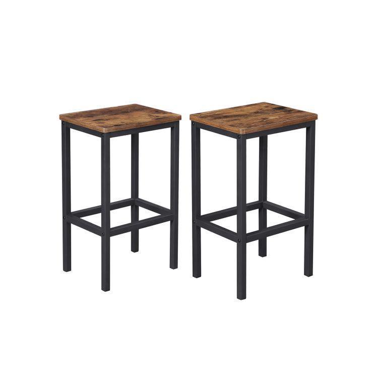 Set of 2 Industrial Bar Stools FredCo