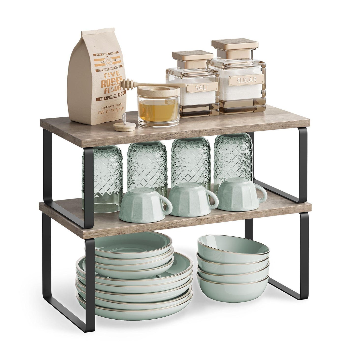 Set of 2 Kitchen Counter Shelves FredCo