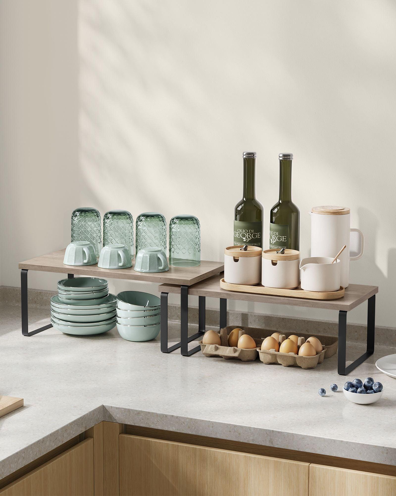 Set of 2 Kitchen Counter Shelves FredCo