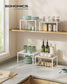 Set of 2 Kitchen Counter Shelves Cloud White and Natural Beige FredCo