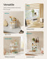 Set of 2 Kitchen Counter Shelves Cloud White and Natural Beige FredCo