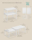Set of 2 Kitchen Counter Shelves Cloud White and Natural Beige FredCo
