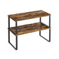 Set of 2 Kitchen Counter Shelves Ink Black and Rustic Brown FredCo