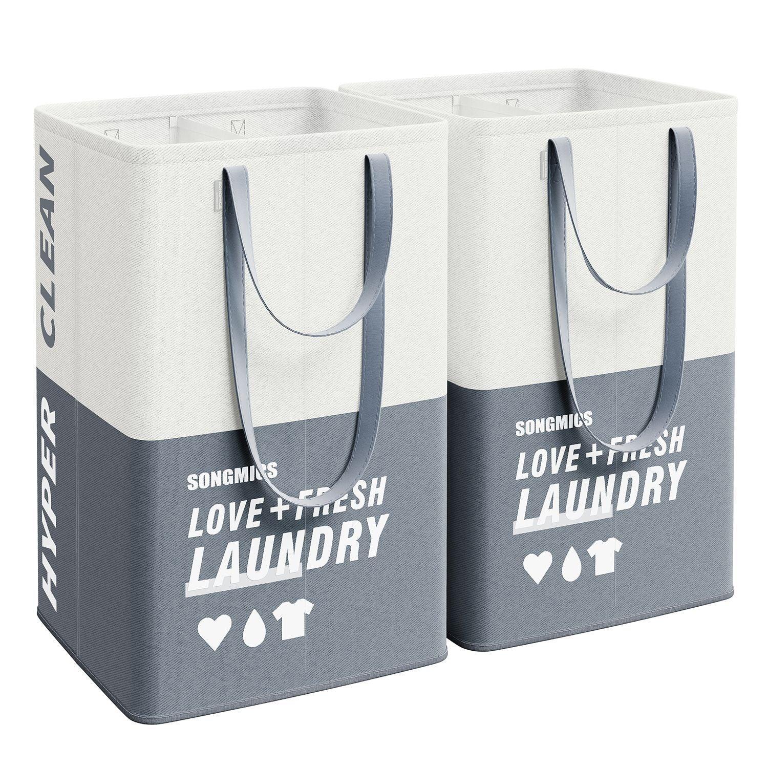 Set of 2 Laundry Baskets Dark Blue FredCo