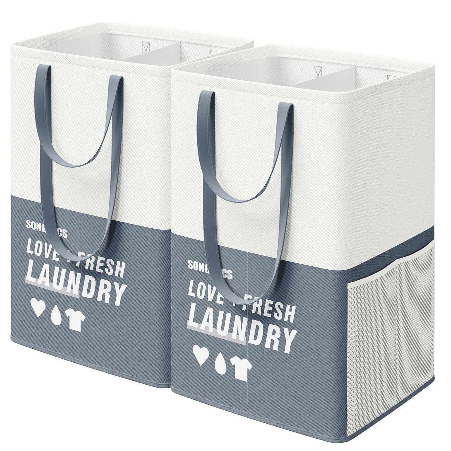 Set of 2 Laundry Baskets Dark Blue FredCo