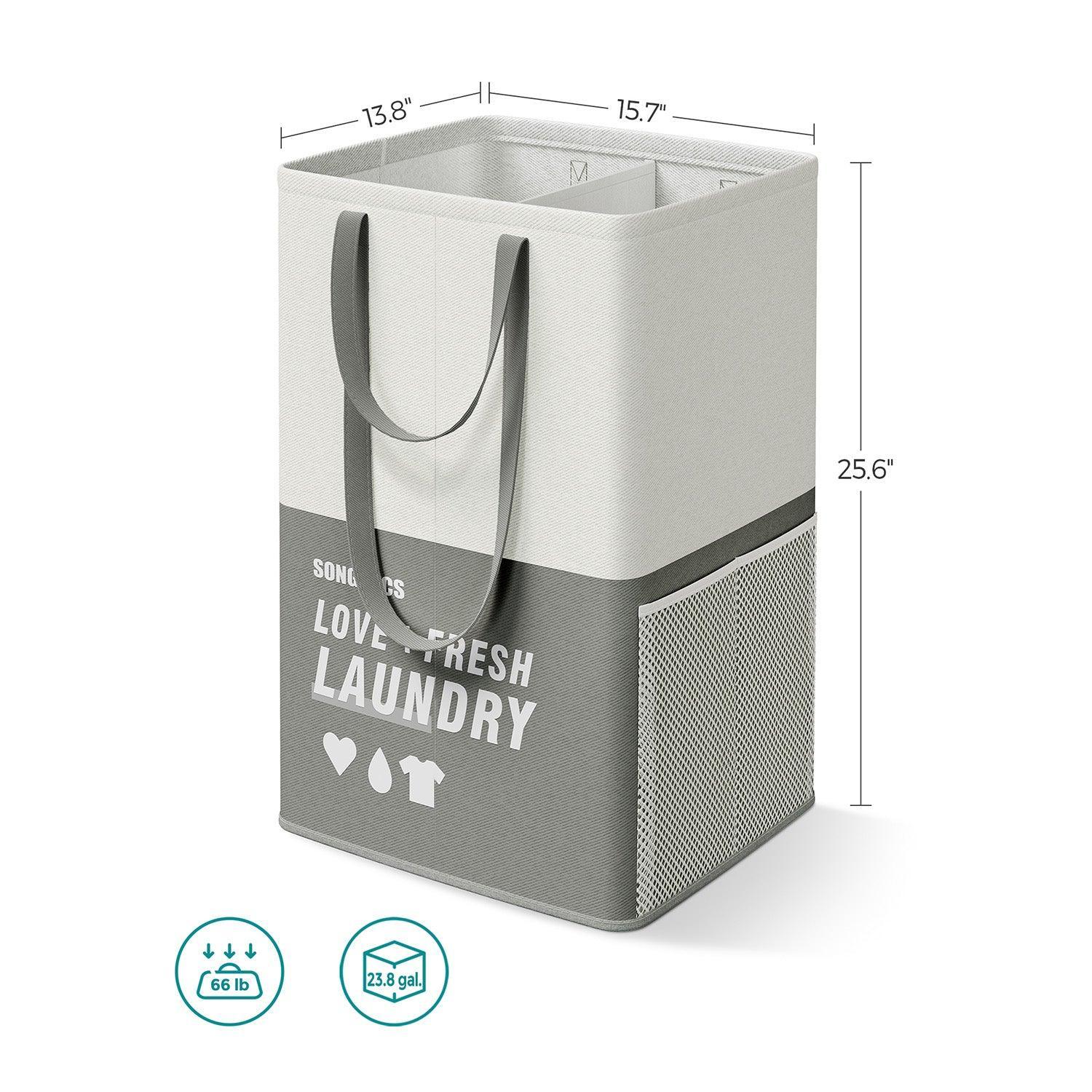 Set of 2 Laundry Baskets Dark Gray FredCo