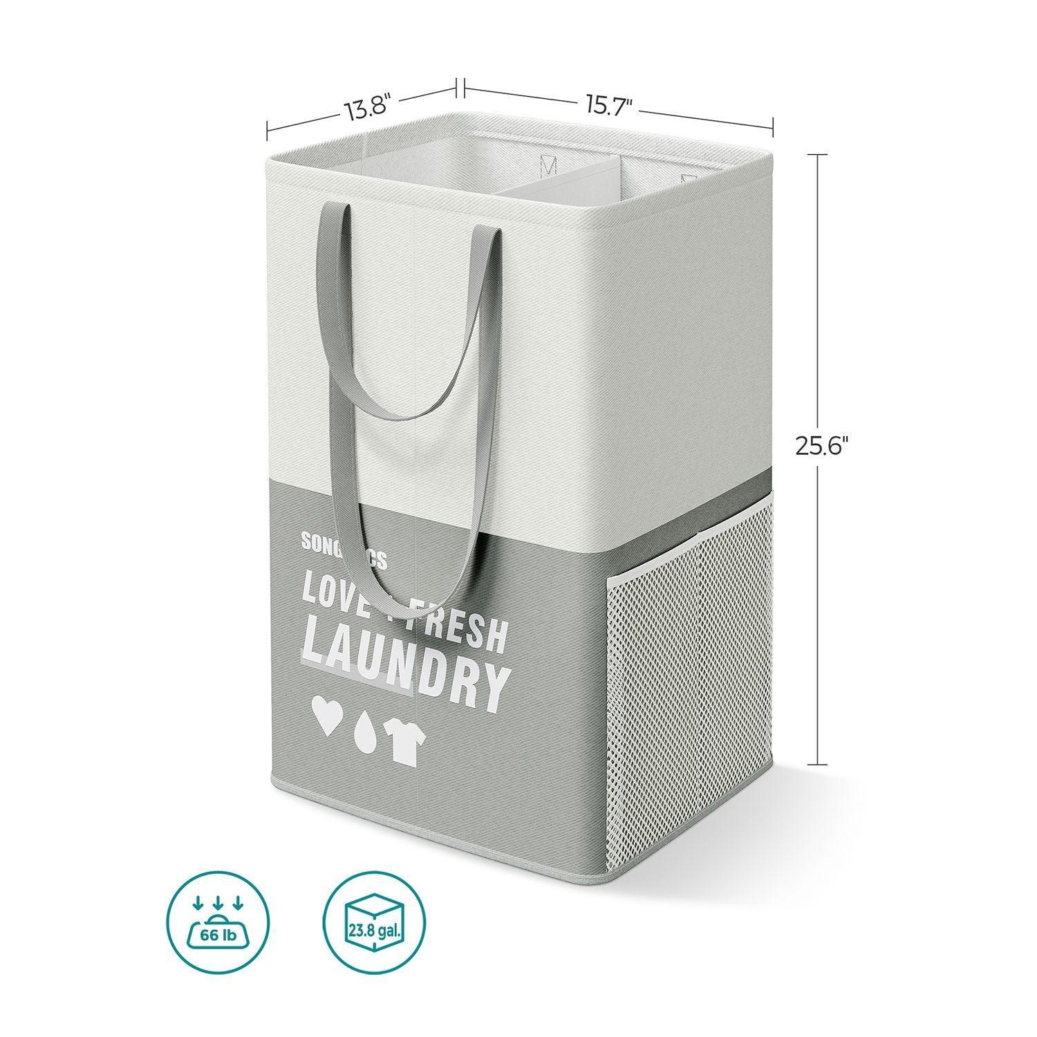 Set of 2 Laundry Baskets Light Gray FredCo