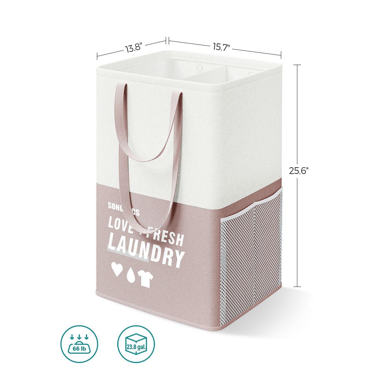 Set of 2 Laundry Baskets Light Pink FredCo