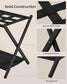 Set of 2 Luggage Racks Black FredCo