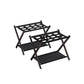 Set of 2 Luggage Racks Chestnut Brown FredCo