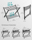 Set of 2 Luggage Racks Dove Gray FredCo