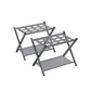Set of 2 Luggage Racks Dove Gray FredCo