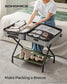 Set of 2 Luggage Racks Forest Green and Black FredCo