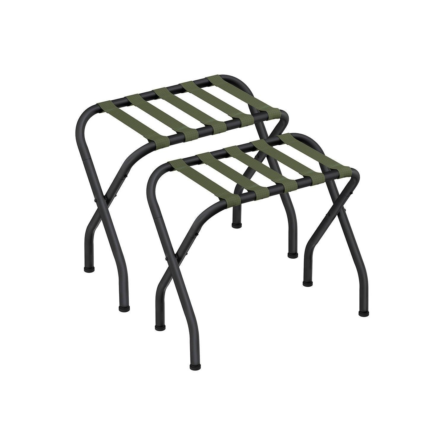 Set of 2 Luggage Racks Forest Green/Black FredCo