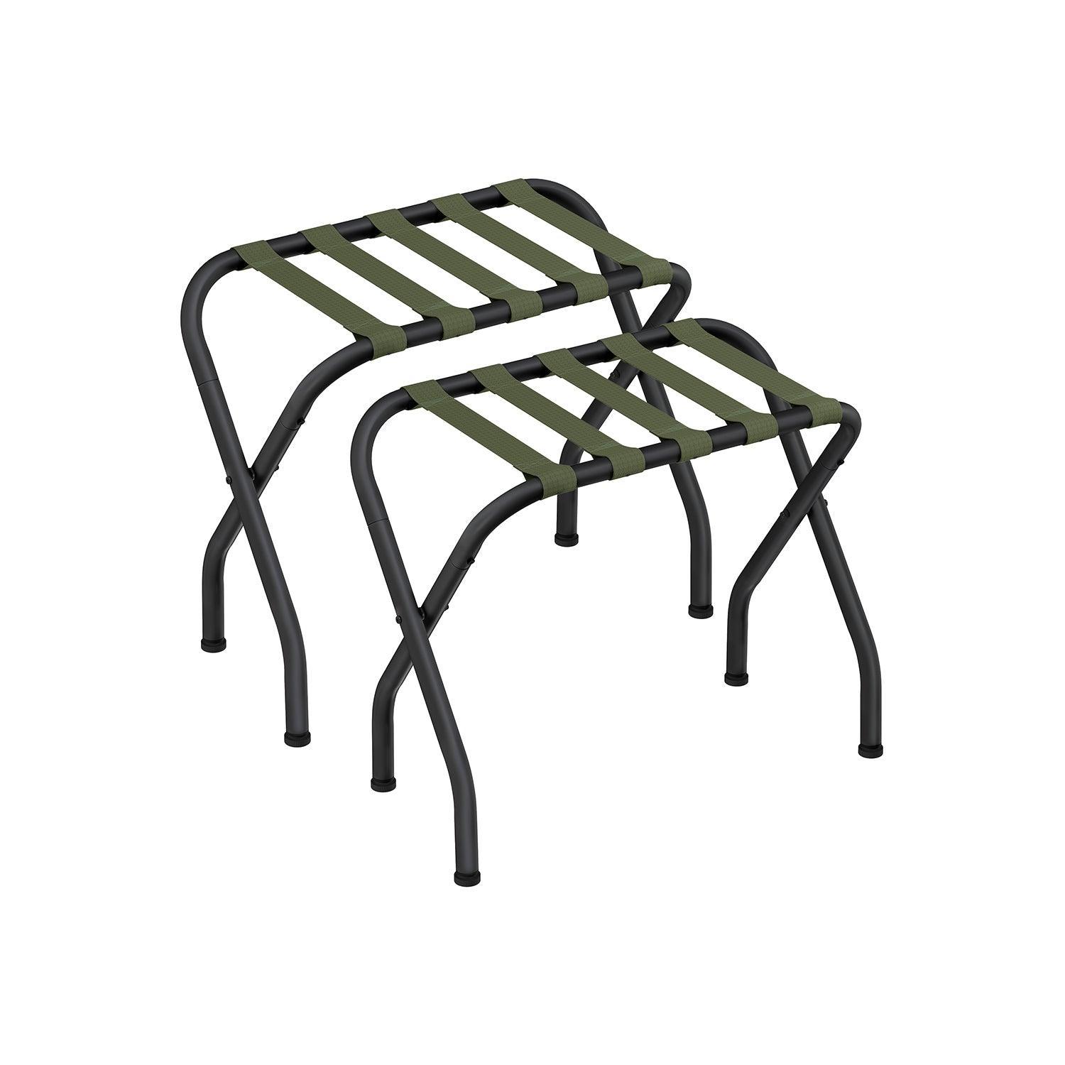 Set of 2 Luggage Racks Forest Green/Black FredCo