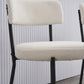 Set of 2 Mid-Century Modern Dining Chairs, Teddy Fabric Upholstered Dining Chairs FredCo