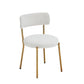 Set of 2 Mid-Century Modern Dining Chairs, Teddy Fabric Upholstered Dining Chairs FredCo