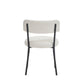 Set of 2 Mid-Century Modern Dining Chairs, Teddy Fabric Upholstered Dining Chairs FredCo