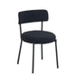 Set of 2 Mid-Century Modern Dining Chairs, Teddy Fabric Upholstered Dining Chairs FredCo