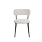 Set of 2 Mid-Century Modern Dining Chairs, Teddy Fabric Upholstered Dining Chairs FredCo