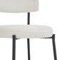 Set of 2 Mid-Century Modern Dining Chairs, Teddy Fabric Upholstered Dining Chairs FredCo