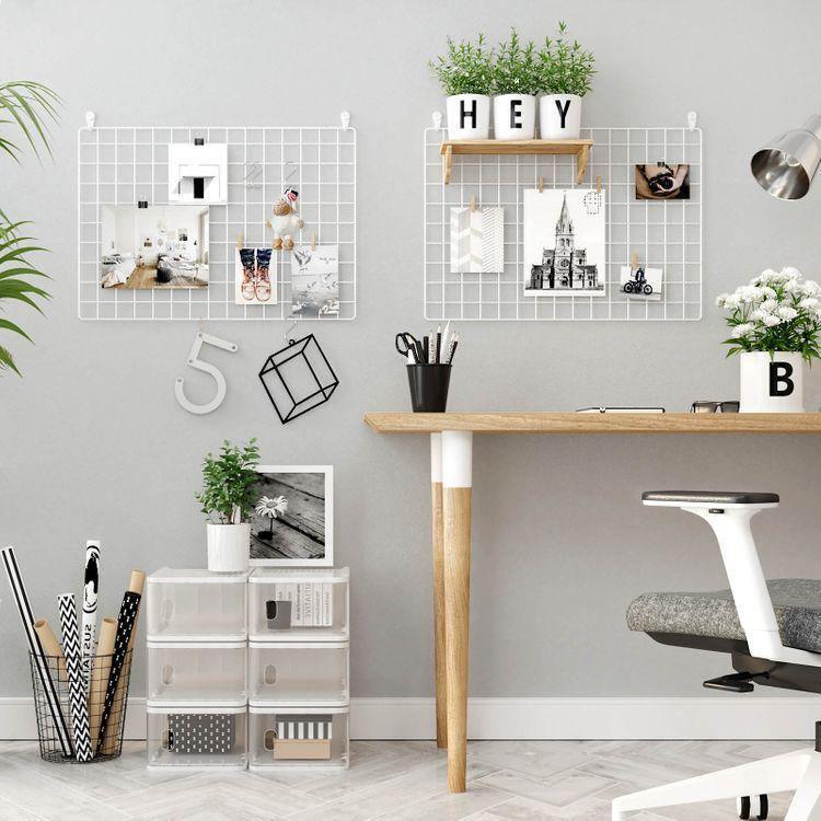 Set of 2, Photo Wall Display, Metal Mesh Wall Decor, Multifunctional Hanging Picture Wall, DIY, Art Display FredCo