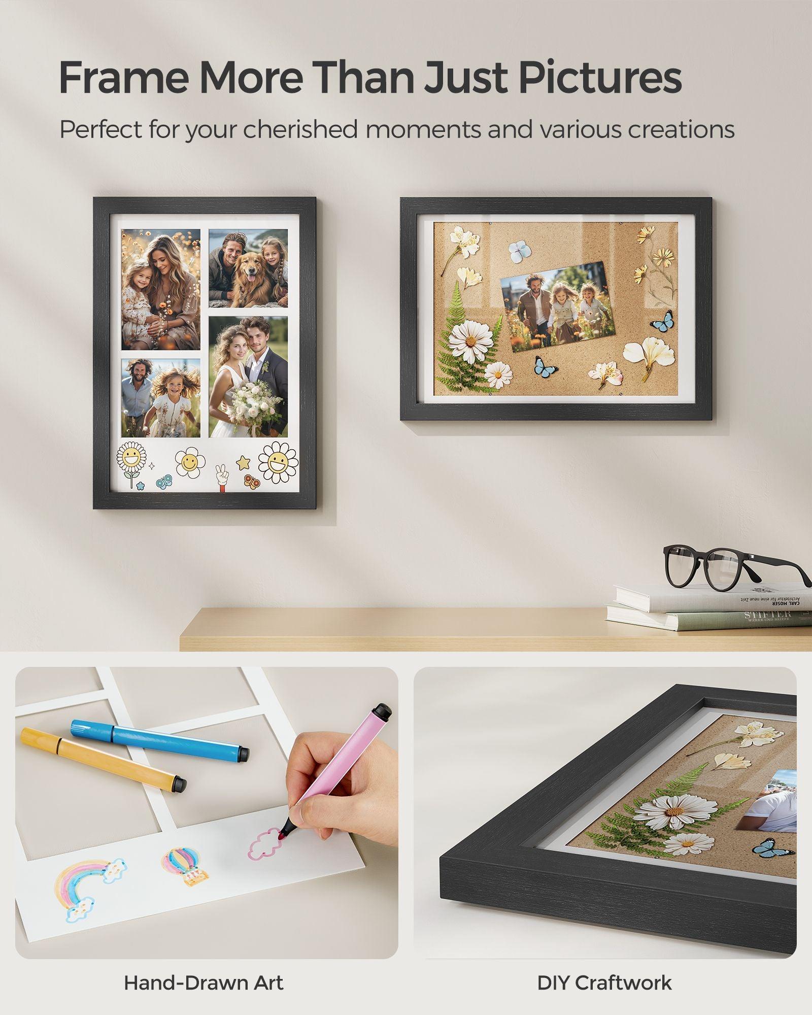 Set of 2 Picture Frame A4 Black FredCo